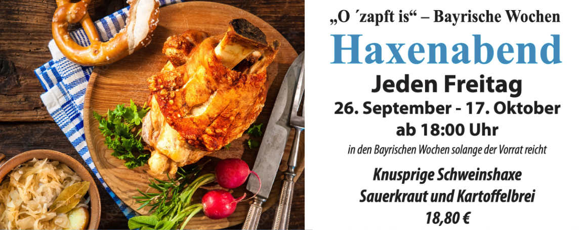 Haxenabend jeden Freitag