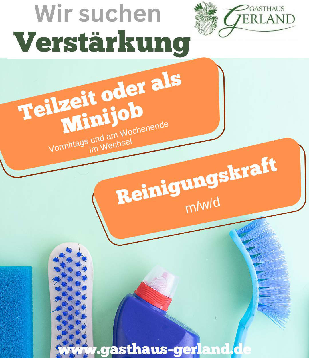 Reinigungskraft Teilzeit oder als Minijob gesucht m/w/d